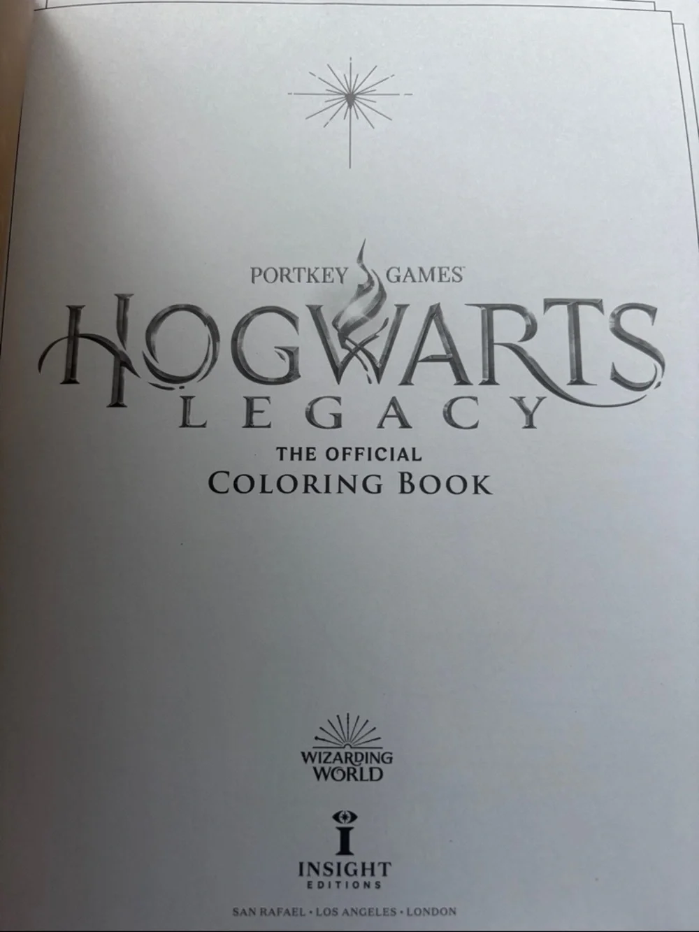 Hogwarts Legacy Official Coloring Book - White & Gold Accents